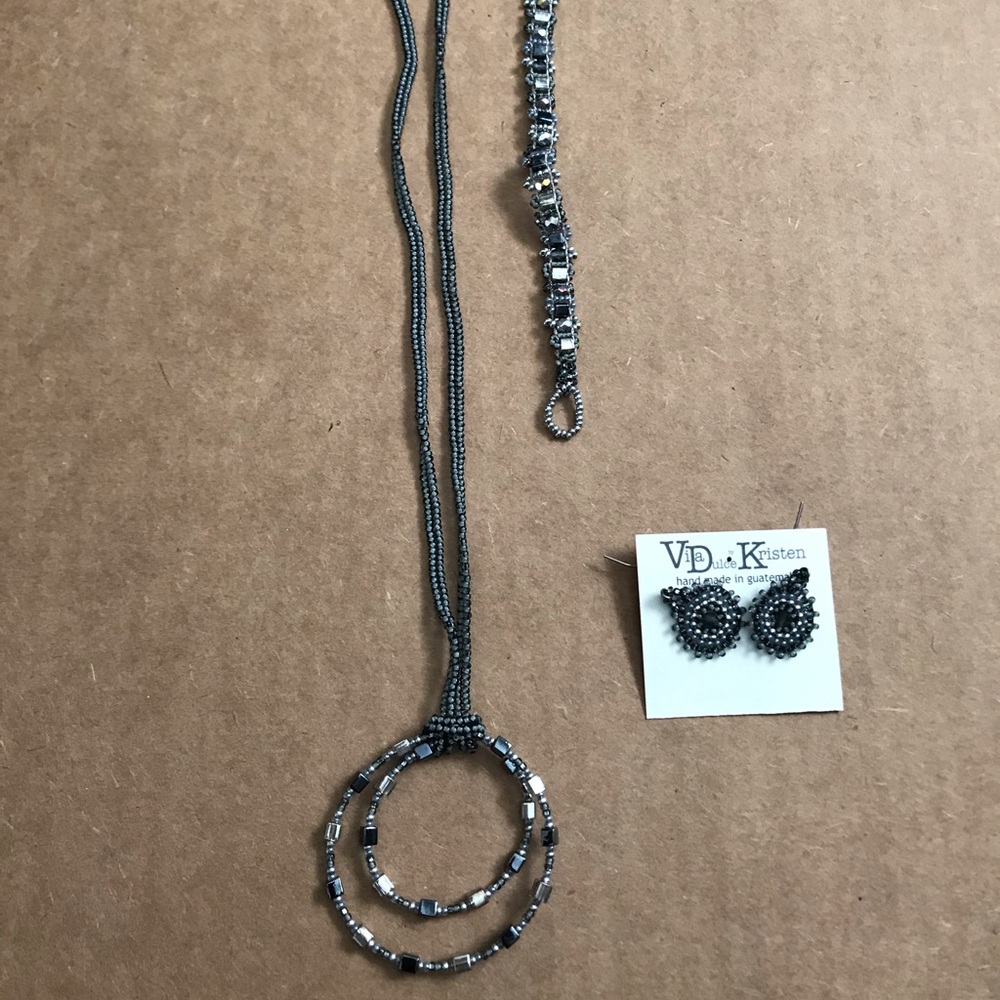 Handmade guatemalan necklace/bracelet/earrings